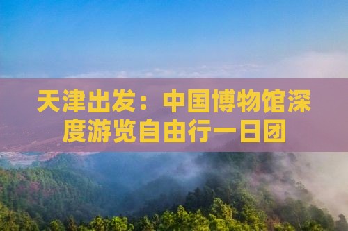天津出发：中国博物馆深度游览自由行一日团
