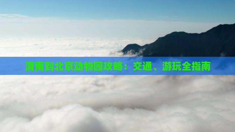 渭南到北京动物园攻略：交通、游玩全指南