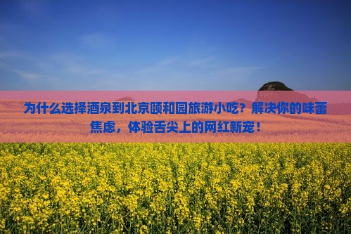 酒泉到北京颐和园旅游小吃