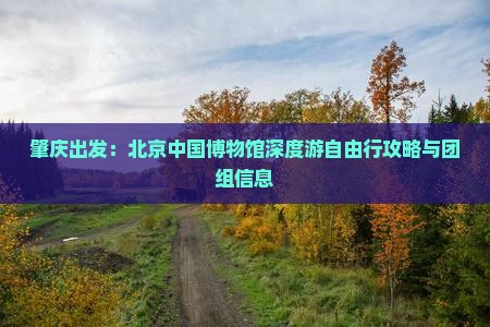 肇庆出发：北京中国博物馆深度游自由行攻略与团组信息