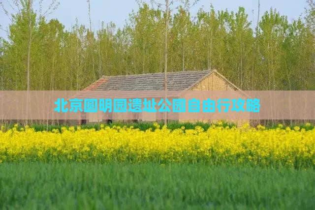 北京圆明园遗址公园自由行攻略