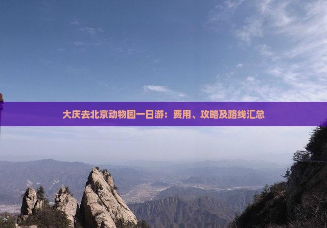 大庆去北京动物园一日游：费用、攻略及路线汇总