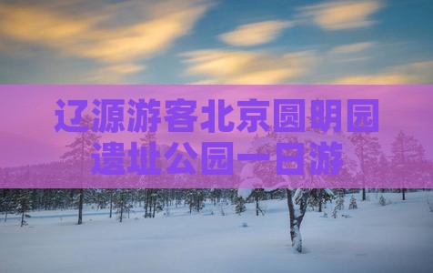辽源游客北京圆明园遗址公园一日游