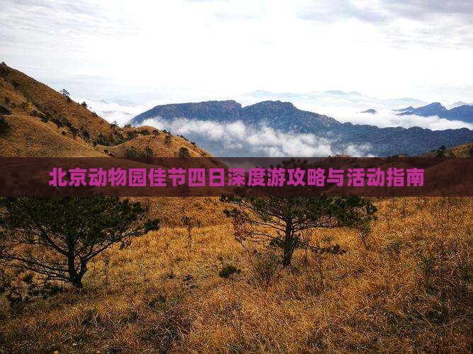北京动物园佳节四日深度游攻略与活动指南