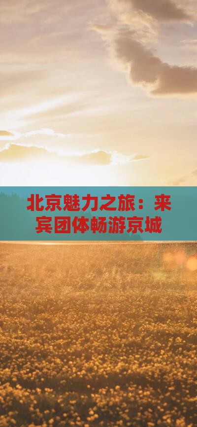 北京魅力之旅：来宾团体畅游京城
