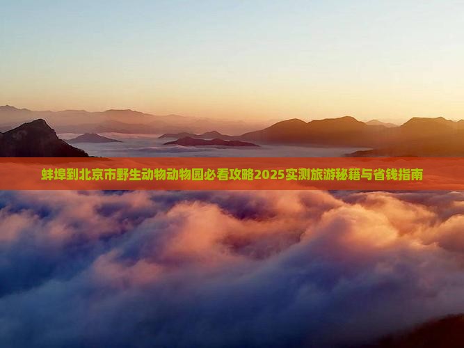 蚌埠到北京动物园自由团