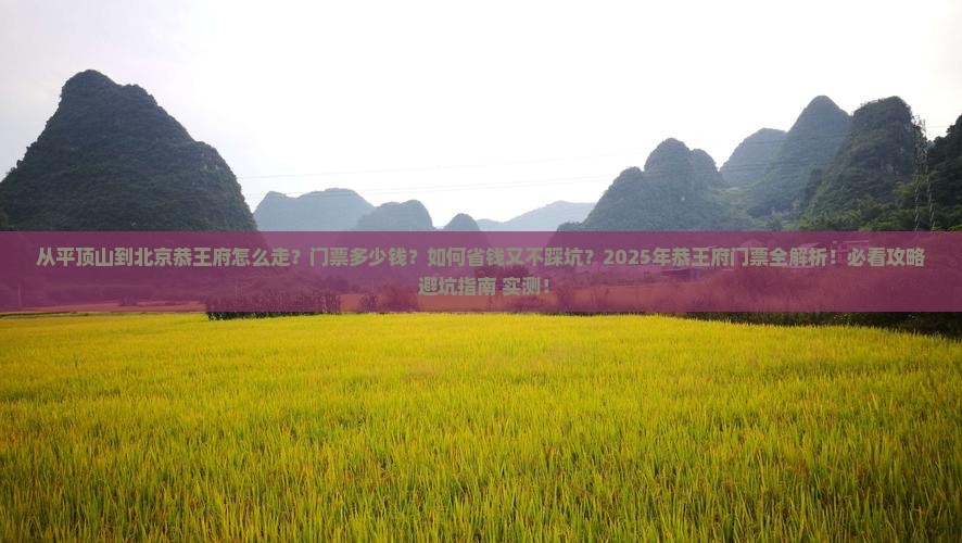 平顶山到北京恭王府门票