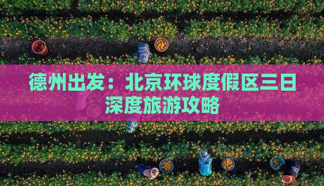 德州出发：北京环球度假区三日深度旅游攻略
