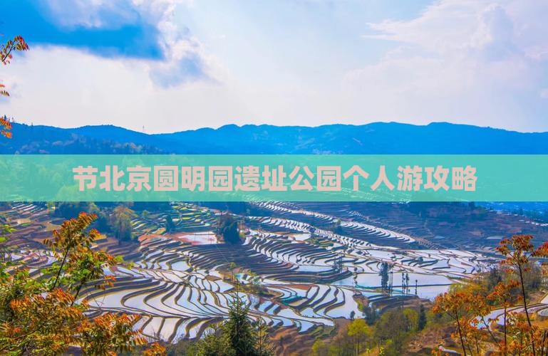 节北京圆明园遗址公园个人游攻略