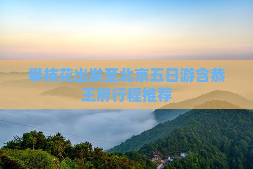 攀枝花出发至北京五日游含恭王府行程推荐
