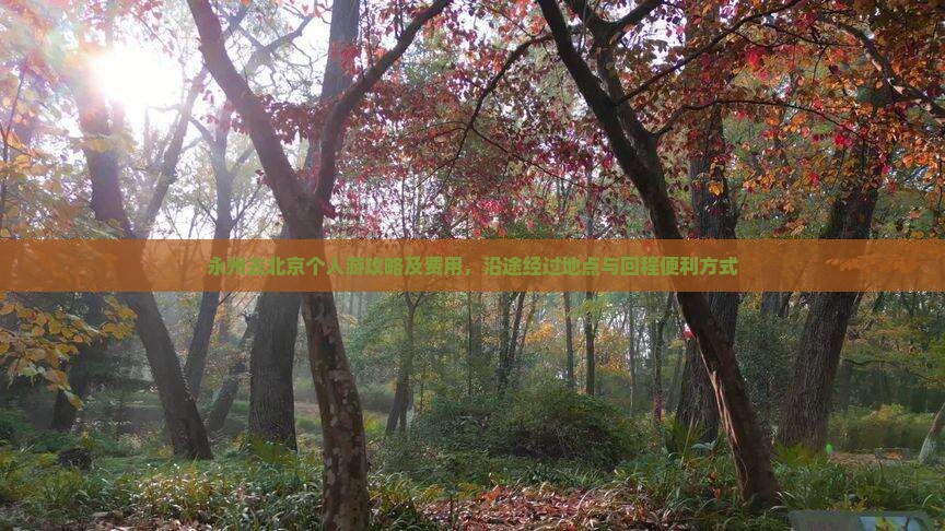永州去北京个人游攻略及费用，沿途经过地点与回程便利方式