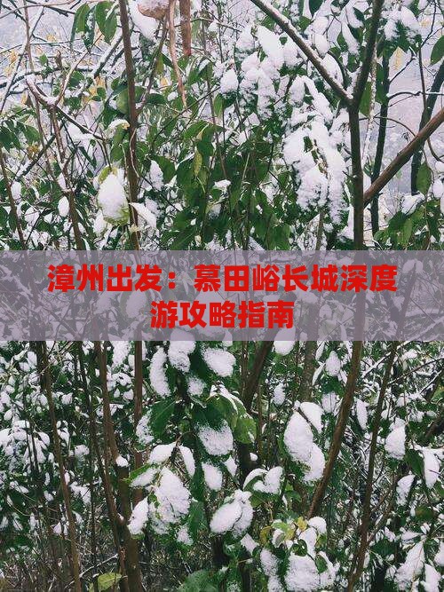 漳州出发:慕田峪长城深度游攻略指南 漳州出发:慕田峪长城深度游攻略指南