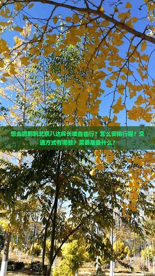 想去邯郸到北京八达岭长城自由行？怎么安排行程？交通方式有哪些？需要准备什么？