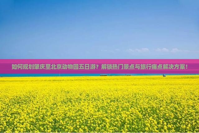如何规划肇庆至北京动物园五日游？解锁热门景点与旅行痛点解决方案！