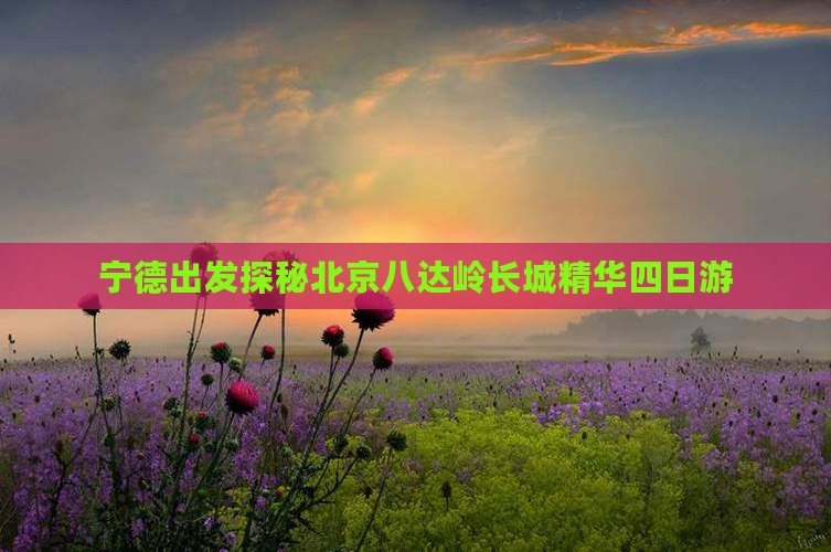 宁德出发探秘北京八达岭长城精华四日游