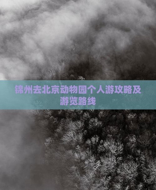 锦州去北京动物园个人游攻略及游览路线