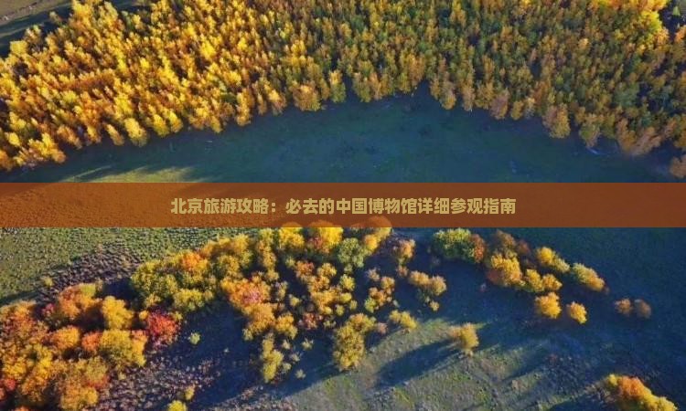 北京旅游攻略：必去的中国博物馆详细参观指南