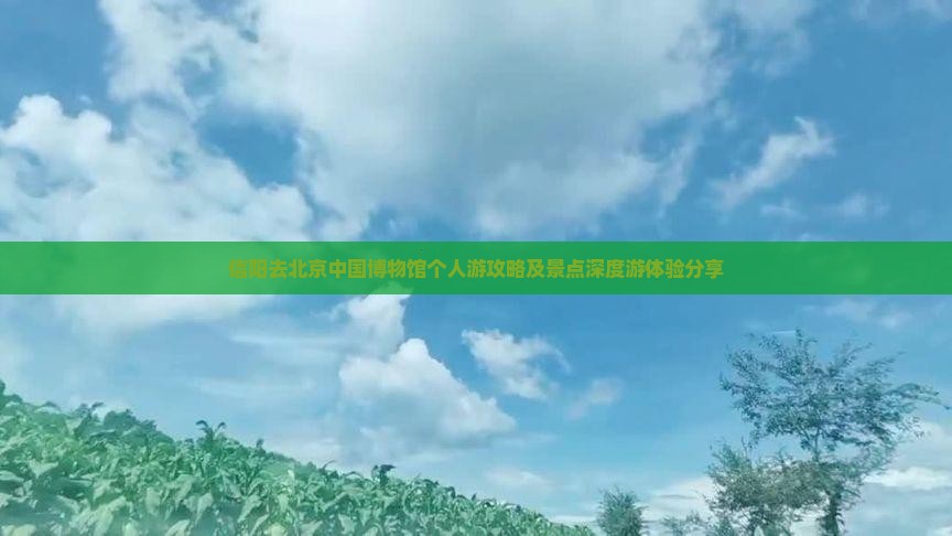 信阳去北京中国博物馆个人游攻略及景点深度游体验分享