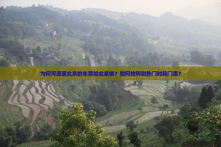 为何河源至北京的车票如此紧俏？如何抢购到热门时段门票？