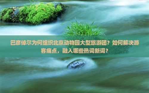 巴彦倬尔为何组织北京动物园大型旅游团？如何解决游客痛点，融入哪些热词新词？