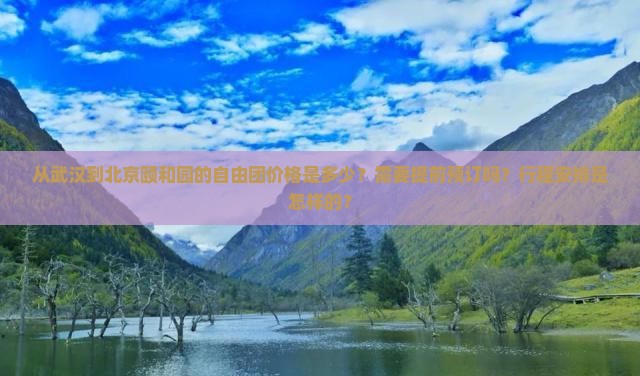 从武汉到北京颐和园的自由团价格是多少？需要提前预订吗？行程安排是怎样的？