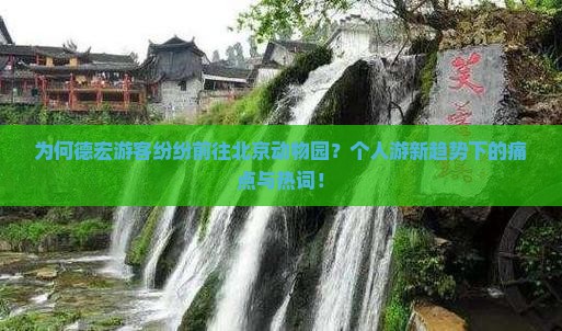 为何德宏游客纷纷前往北京动物园？个人游新趋势下的痛点与热词！