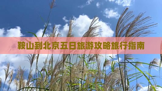 鞍山到北京五日旅游攻略旅行指南