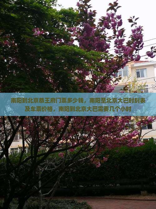 南阳到北京恭王府门票