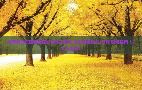 玉林去北京圆明园遗址公园二日游