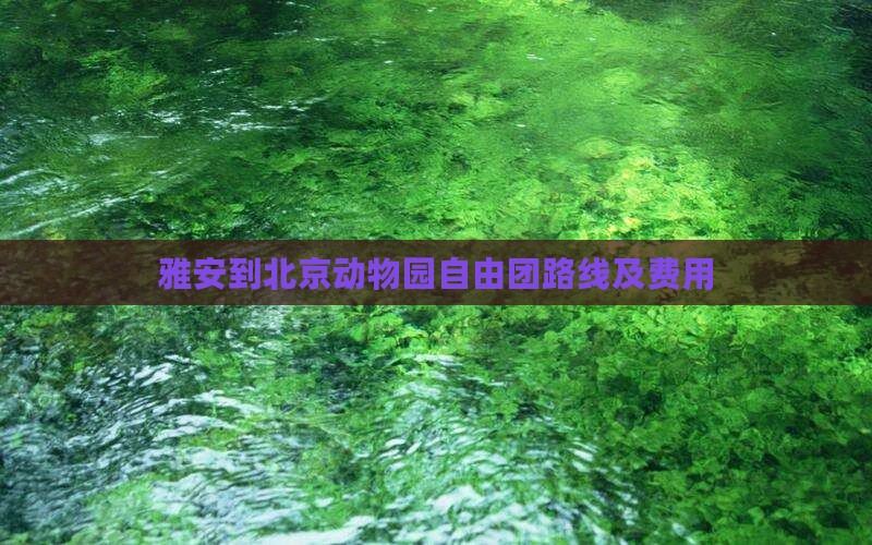雅安到北京动物园自由团路线及费用