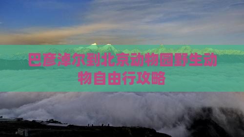 巴彦淖尔到北京动物园野生动物自由行攻略