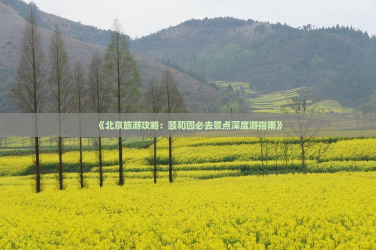 《北京旅游攻略：颐和园必去景点深度游指南》
