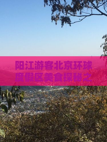 阳江游客北京环球度假区美食探秘之旅