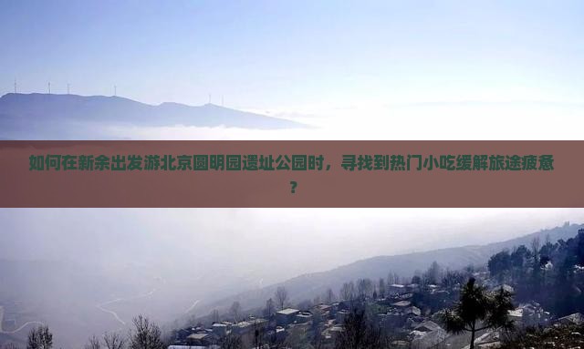 如何在新余出发游北京圆明园遗址公园时，寻找到热门小吃缓解旅途疲惫？