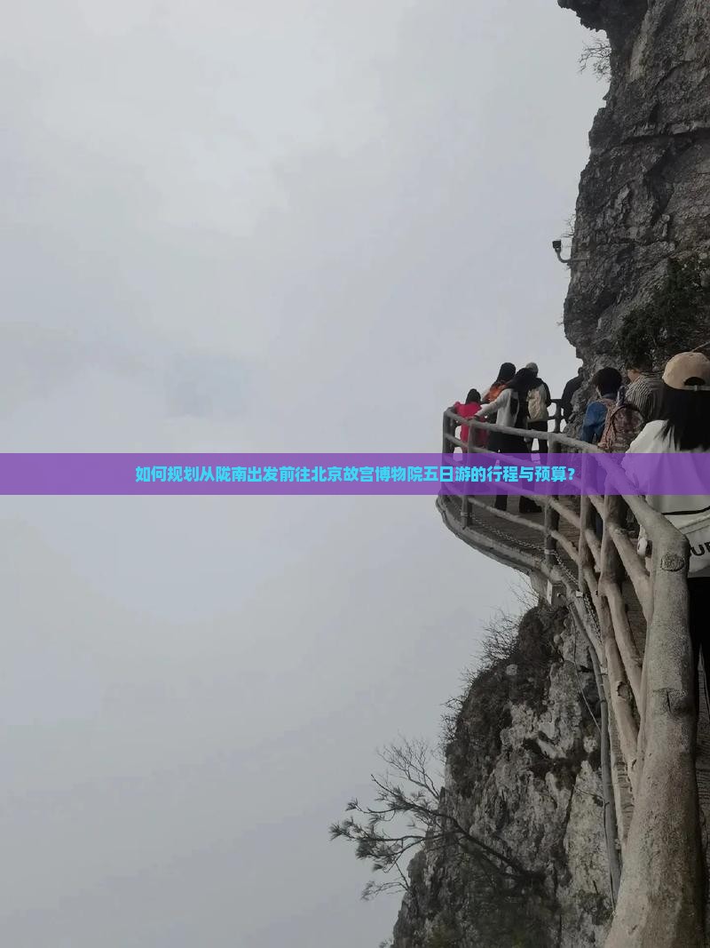 如何规划从陇南出发前往北京故宫博物院五日游的行程与预算？