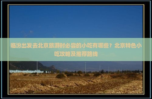 临汾出发去北京旅游时必尝的小吃有哪些？北京特色小吃攻略及推荐路线