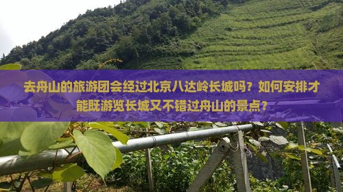 去舟山的旅游团会经过北京八达岭长城吗？如何安排才能既游览长城又不错过舟山的景点？
