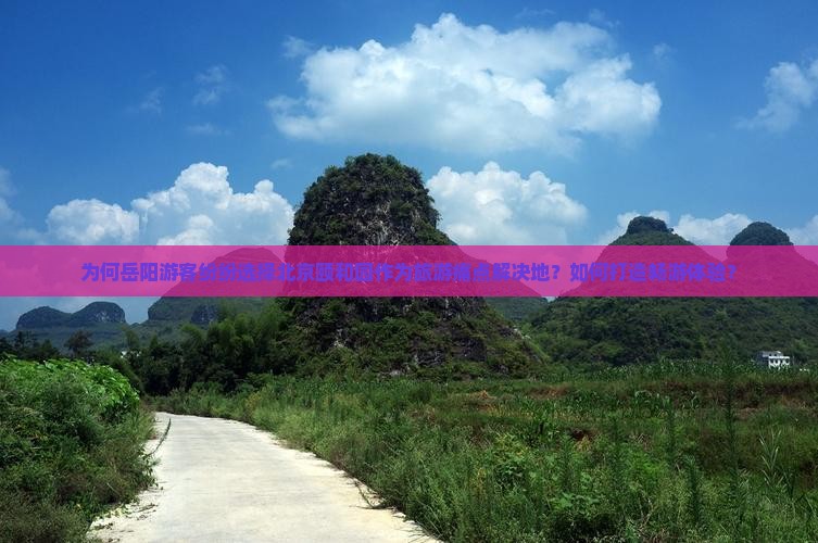 为何岳阳游客纷纷选择北京颐和园作为旅游痛点解决地？如何打造畅游体验？