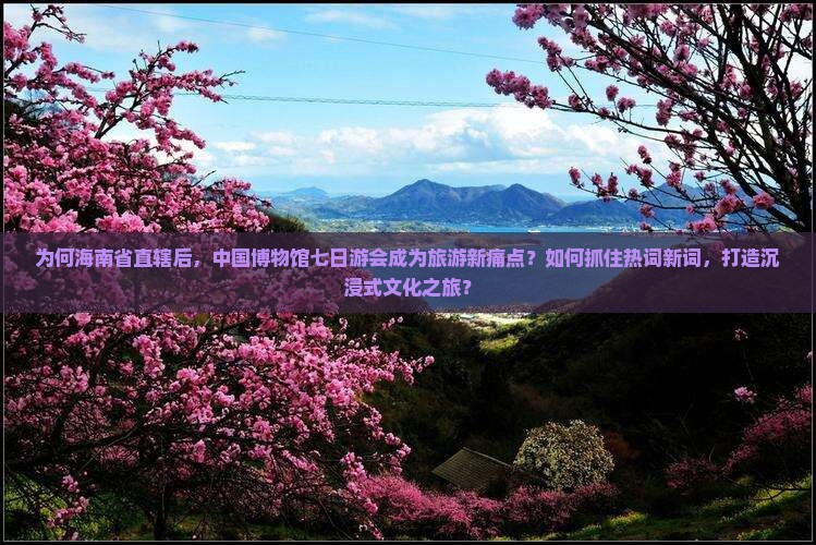 为何海南省直辖后，中国博物馆七日游会成为旅游新痛点？如何抓住热词新词，打造沉浸式文化之旅？