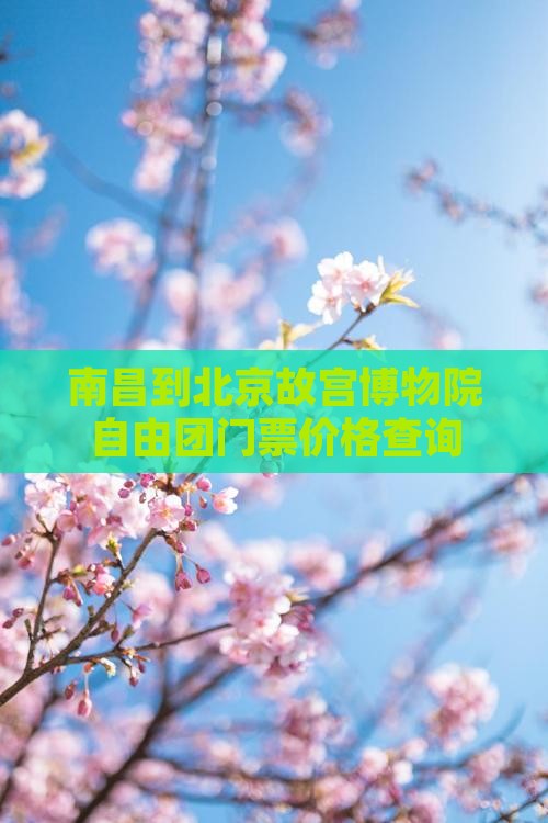 南昌到北京故宫博物院自由团门票价格查询