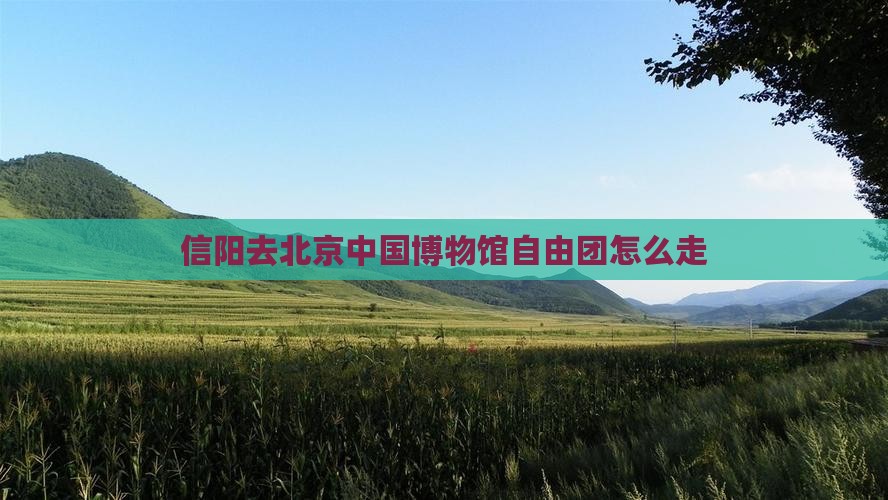 信阳去北京中国博物馆自由团怎么走