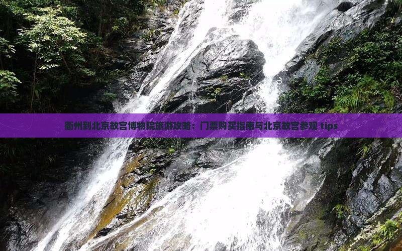衢州到北京故宫博物院旅游攻略：门票购买指南与北京故宫参观 tips