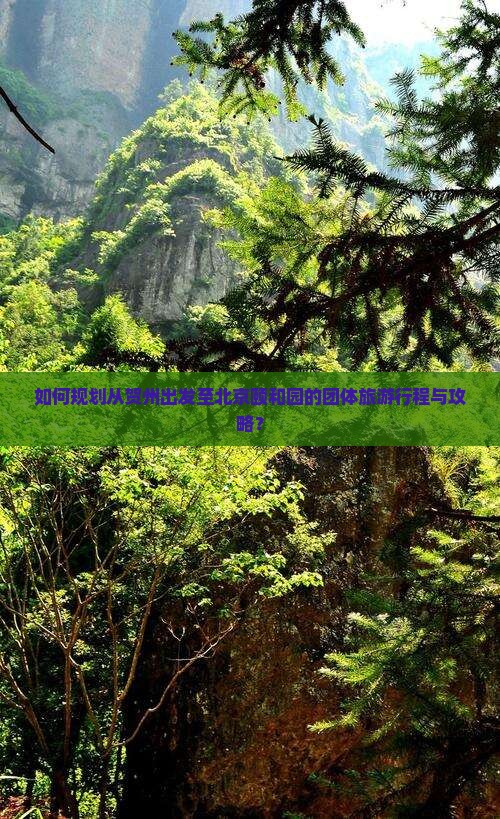 如何规划从贺州出发至北京颐和园的团体旅游行程与攻略？