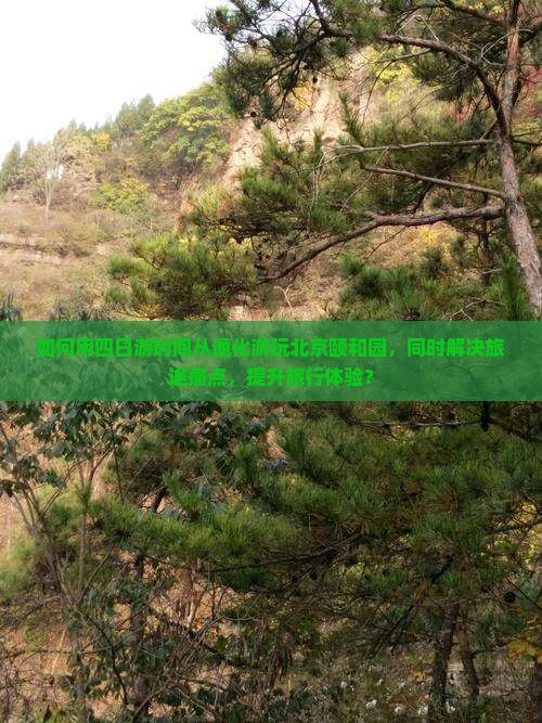 如何用四日游时间从通化游玩北京颐和园，同时解决旅途痛点，提升旅行体验？