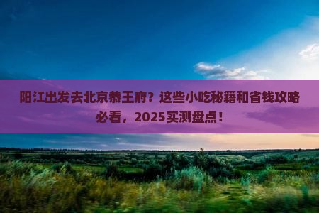 阳江去北京恭王府旅游小吃