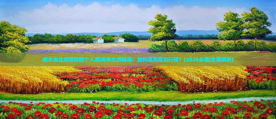 衡水去北京颐和园个人游