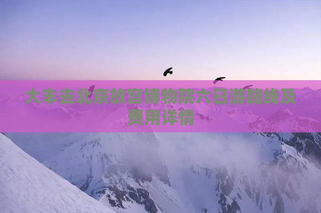 大丰去北京故宫博物院六日游