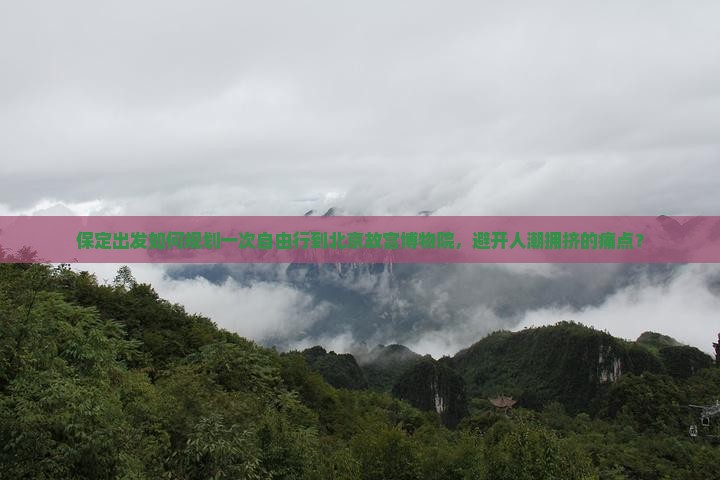 保定出发如何规划一次自由行到北京故宫博物院，避开人潮拥挤的痛点？