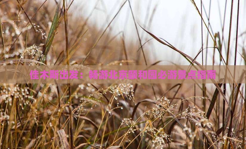 佳木斯出发：畅游北京颐和园必游景点指南