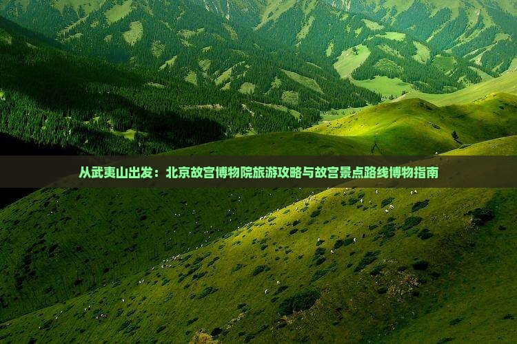 从武夷山出发：北京故宫博物院旅游攻略与故宫景点路线博物指南